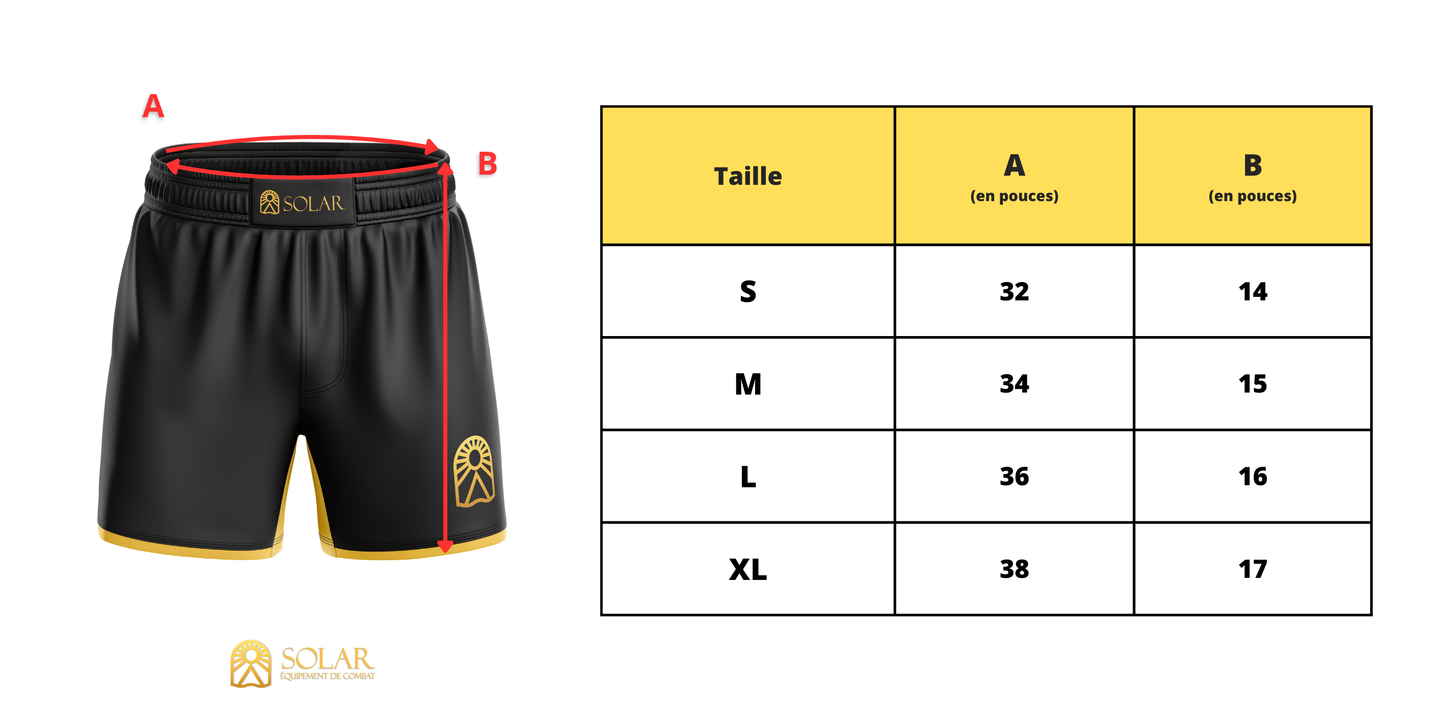 Shorts de Grappling avec compression - Noir