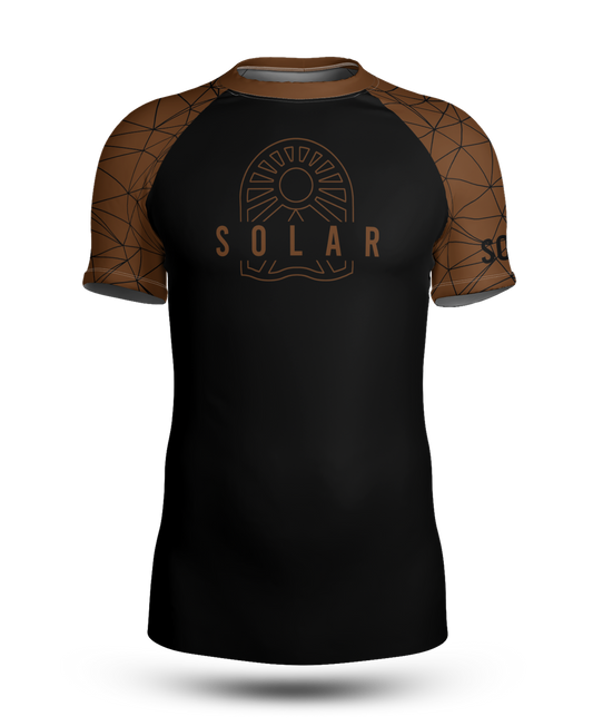 Rashguard manches courtes - Ranked brun et noir