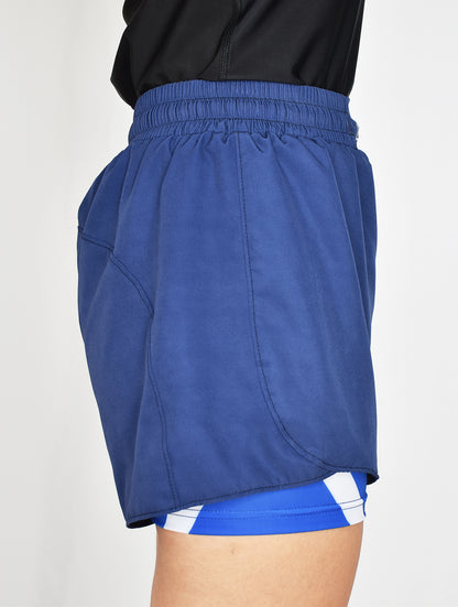 Shorts de Grappling pour femmes avec compression - Bleu