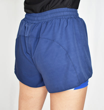 Shorts de Grappling pour femmes avec compression - Bleu