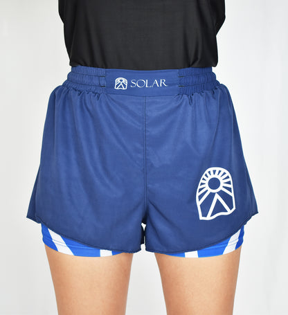 Shorts de Grappling pour femmes avec compression - Bleu