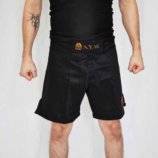 MMA Shorts - Black and Yellow